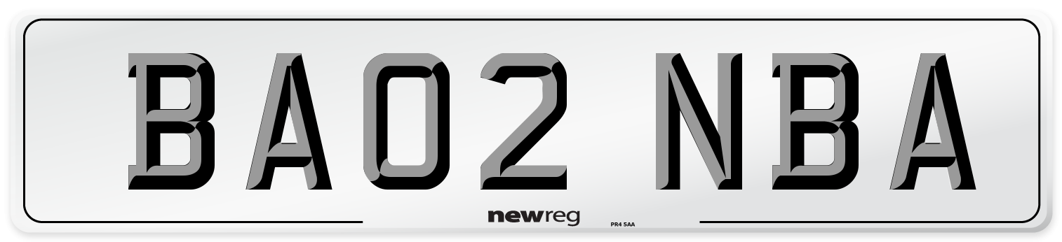 BA02 NBA Number Plate from New Reg